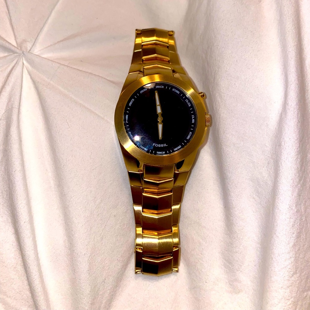 Gold Fossil Watch